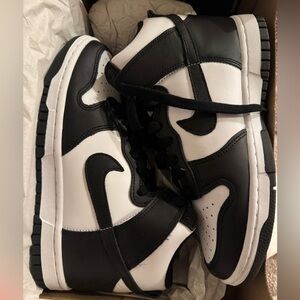 Black and White Nike Dunk High NWT